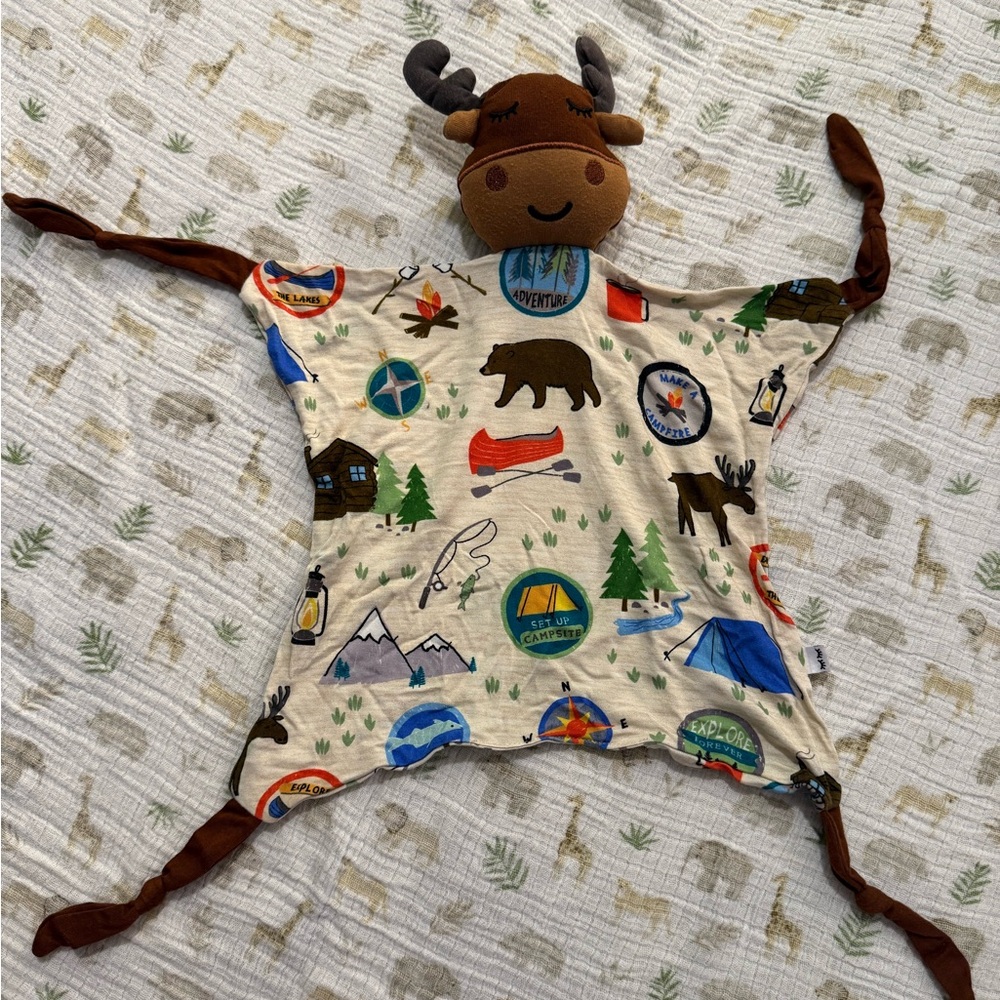 Little Sleepies Great Outdoor Moose Lovey 1 of 2